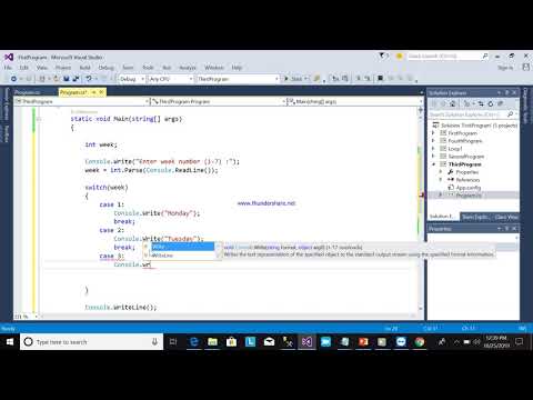 Switch Case Statement - example 1