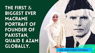 1st and biggest ever macrame portrait of Mr.Jinnah( Quaid-e-Azam) screenshot 5