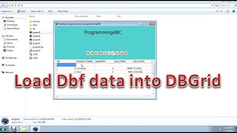 Load Dbf data into DBGrid