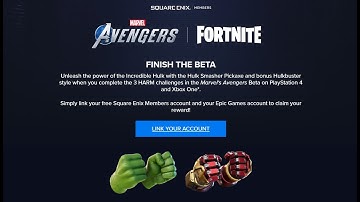How to LINK Epic Games and Square Enix/Marvel Accounts EXPLAINED! | FREE Hulk Smasher Pickaxe REWARD