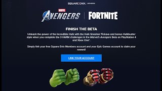 How to LINK Epic Games and Square Enix\/Marvel Accounts EXPLAINED! | FREE Hulk Smasher Pickaxe REWARD
