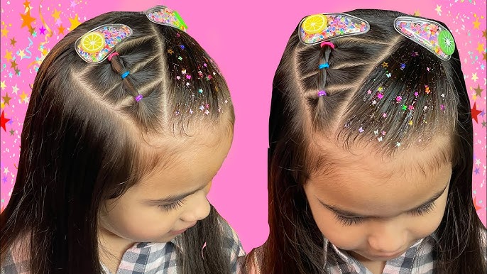 Penteado Infantil rápido com amarradinhos para cabelos curtos e