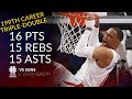 Russell westbrook 16 pts 15 rebs 15 asts vs suns 2324 season