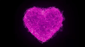 pink particle heart shape loop animation - Download Stock Footage