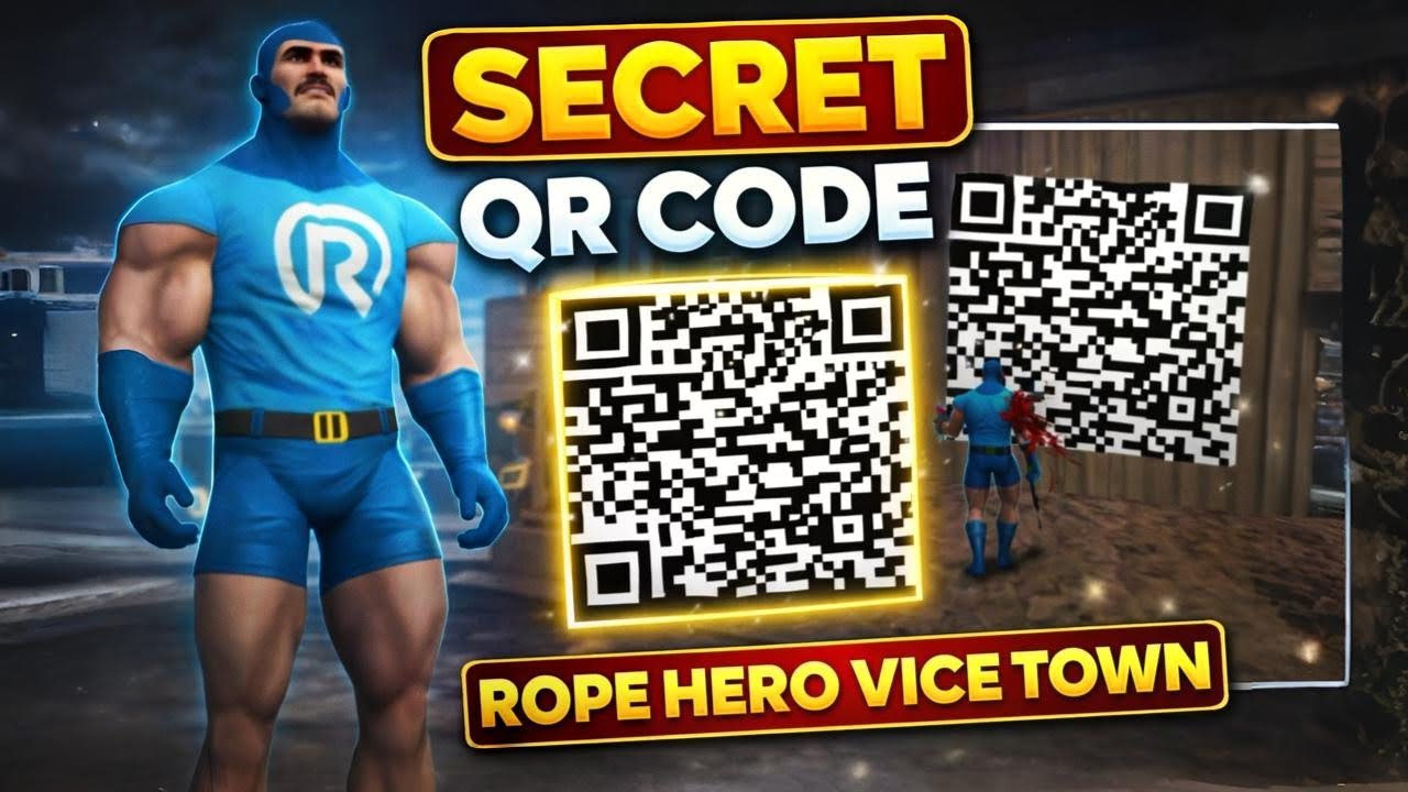 Rope Hero Vice Town Hidden QR Code Secret 😱 | Real or Fake?
