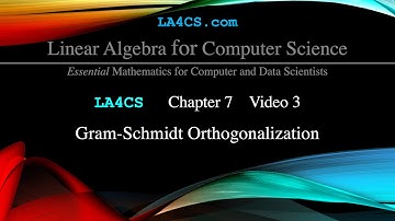 Gram-Schmidt Orthogonalization