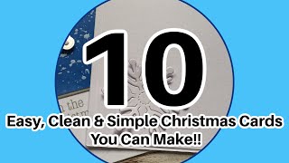 10 WOW, EASY & SIMPLE CHRSITMAS CARDS!!