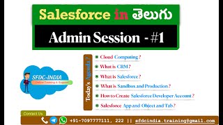 Salesforce Admin Session - #1 || Salesforce in Telugu || What is Salesforce || Salesforce Training