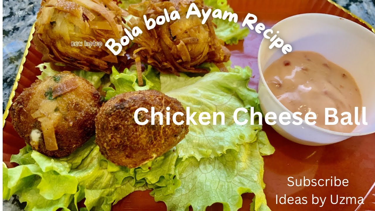 Chicken Cheese Ball Recipe || Bola bola Ayam Recipe || Crispy Chicken Snack || Ideas by Uzma 