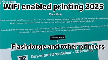 How To 3dprint Over Wifi Via Orca Slicer ANY PRINTER / FlashForge