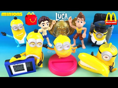 Disney Pixar Luca Mcdonald S Minions 2 Rise Of Gru Happy Meal Toys Complete Set 21 22 Movie Youtube