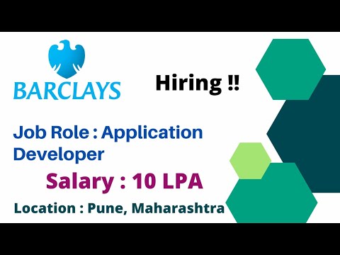 Barclays Off Campus Hiring Freshers for the Role of Application Developer |