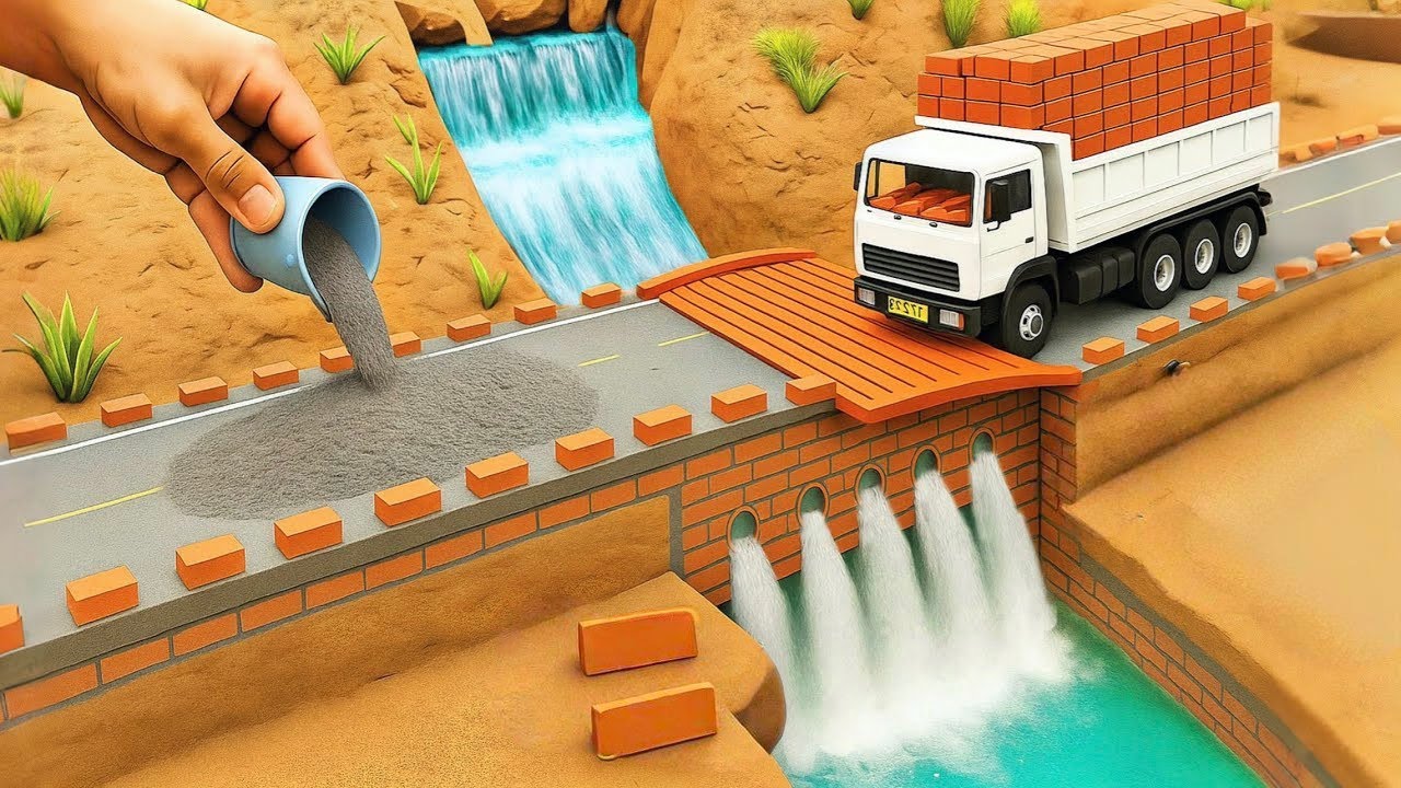 Thief Caused Electrical Fire | DIY Mini Easy Solid Bricks House Construction Science Project .!