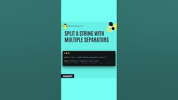 Javascript, Split A String With Multiple Separators #javascript #shorts