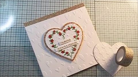 Embossing with a stencil in Gemini Junior die cutting and embossing machine + Valentine