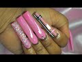 Barbie pink nails   xl  freestyle   watch me work   acrylic nail tutorial