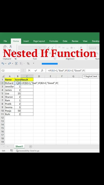 Excel Pro Trick: How to use IF Function in multiple Condition ? |Nested ...