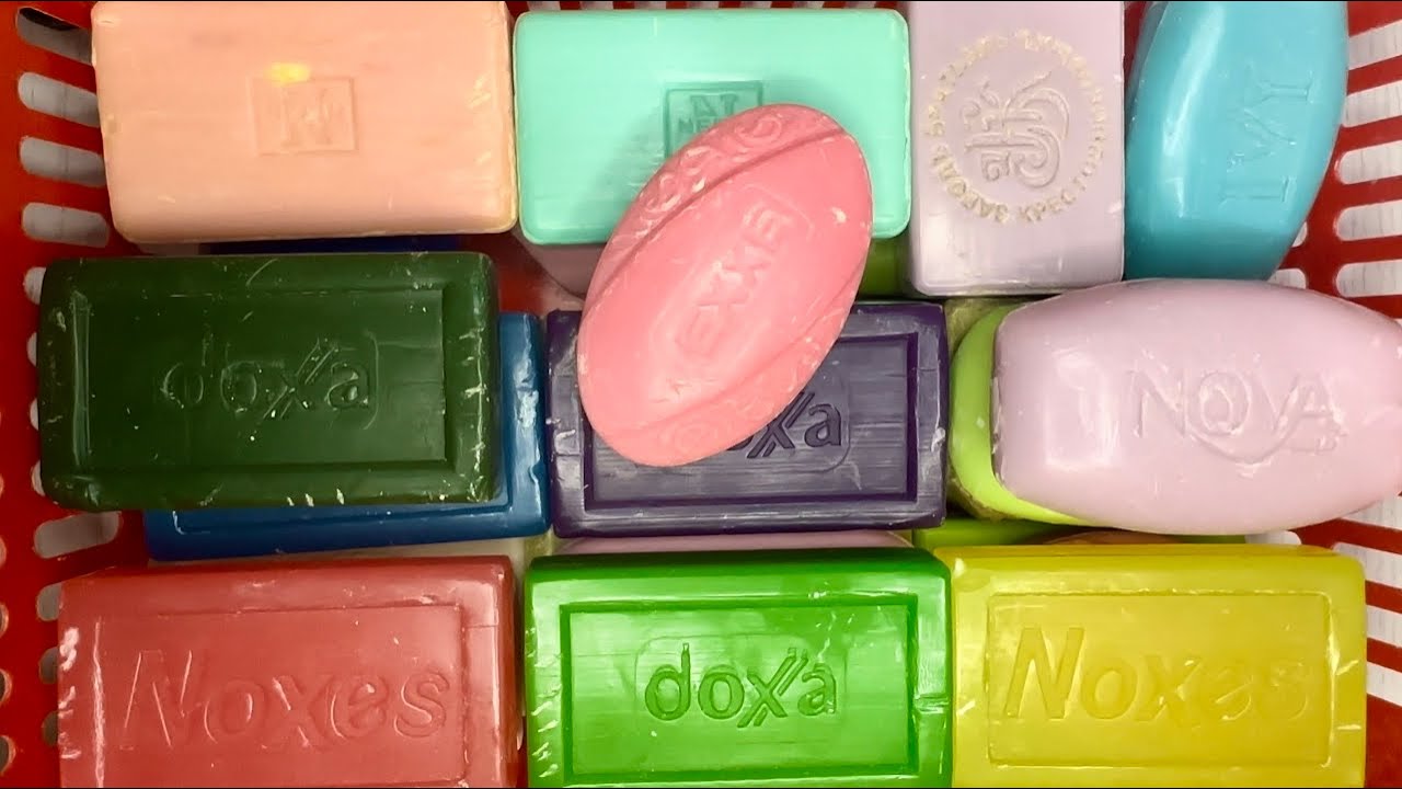 ASMR🔪Cutting soap 🧼Резка мыла💜💚💛🩷