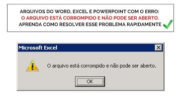 Aprenda a arrumar o erro de arquivo corrompido ao abrir documentos do word, excel e powerpoint.