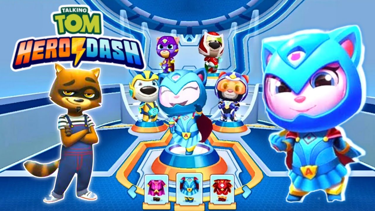 Talking Tom Hero Dash - BLUE WAVE ANGELA (ANDROID GAMEPLAY) Landscape Mode