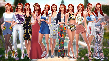 SPRING LOOKBOOK + Full Maxis Match CC List | Sims 4 Create A Sim