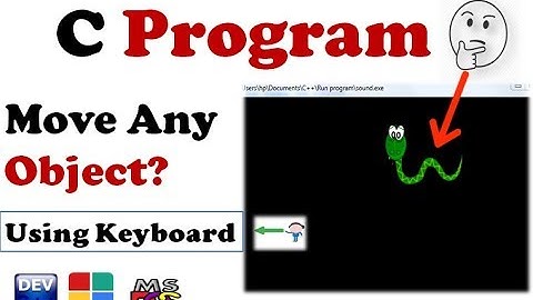 C Program Move Any object using Arrow key