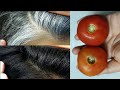 Gray hair Turn To Black Hair Naturally Permanently with Tomato //Gray hair natural dye in 4 minutes