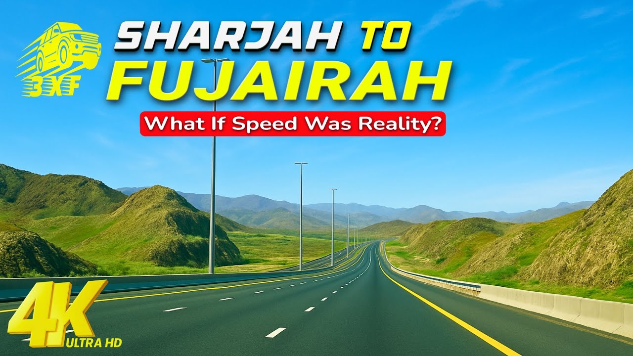 [4K] Racing to the East Coast @ 3X 🌊🇦🇪 SHARJAH Al Qasimia to FUJAIRAH Corniche | Scenic UAE Drive