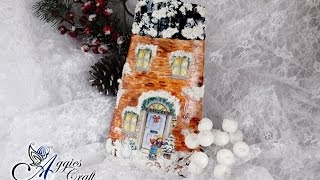 Decoupage Tutorial - Christmas Roof Tile - DIY Tutorial