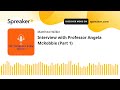 Interview with professor angela mcrobbie part 1