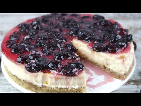 Video: Tarta De Queso Con Cerezas Sin Harina