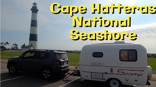 CAPE HATTERAS NATIONAL SEASHORE:  Scamping at Frisco Campground in the Outer Banks of NC!