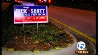 Stolen political signs