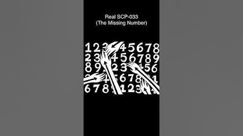 SCP - 033 | The Missing Number (SCP Library)