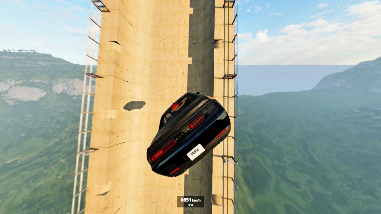 Speed boost 1500kmh Which car can fly to Mega Ramp raod - BeamNG.Drive
