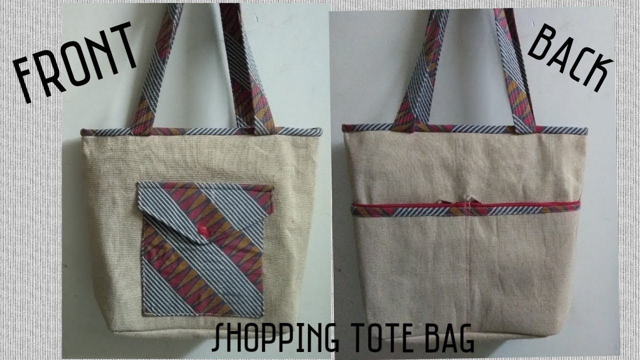 burlap tote bolsa pattern