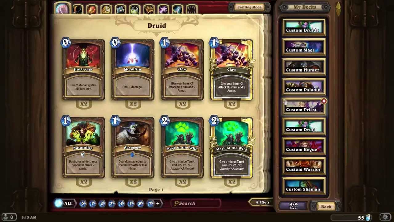 Hearthstone Druid Deck Building Review YouTube