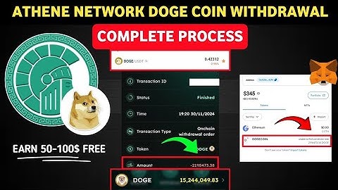 Athene Doge Coin Withdrawal complete Process | Athene Network Doge Coin Withdrawal to metamask.