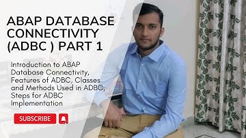2.1. Introduction to ADBC { ABAP Database Connectivity } in ABAP on HANA