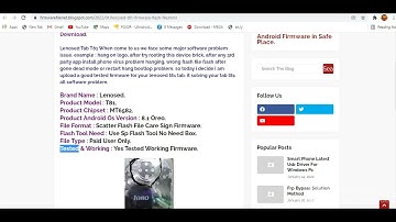 Lenosed T81 Flash File 100% Working Ok