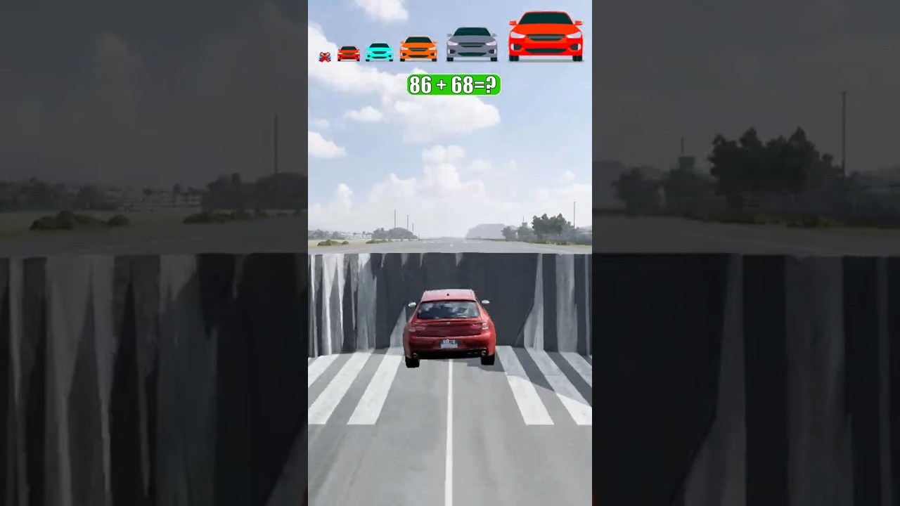 Big & small cars vs Giant Pit - BeamNG.Drive🚗