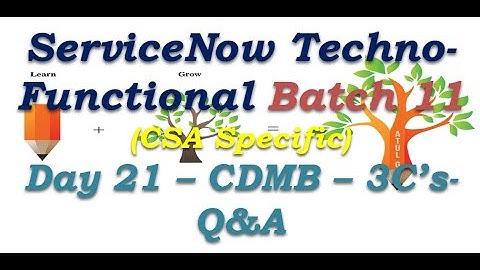 Batch 11 | Day 21 | CMDB - 3C