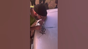 Laying Down Some Smooth Pinstriping At The Turkey Drag 2023