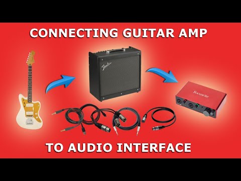 CONNECTING GUITAR AMP TO AUDIO INTERFACE / RECORDING TEST with