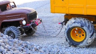 RC URAL 4320 STUCK IN THE GRAVEL! STRONG RC ACTION AT THE BEST CONSTRUCTION ZONE! EPIC RC TOYS !