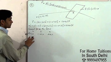 Find the distance of the point from the point of intersection of the line and the plane