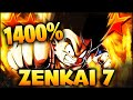 (Dragon Ball Legends) TRASH TO TREASURE! 1400% 14 STAR ZENKAI 7 LEGENDS ROAD KID GOKU PVP SHOWCASE!