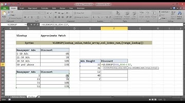 Excel - Lookup Function Training #3 -  Using Vlookup to find Approximate Matches