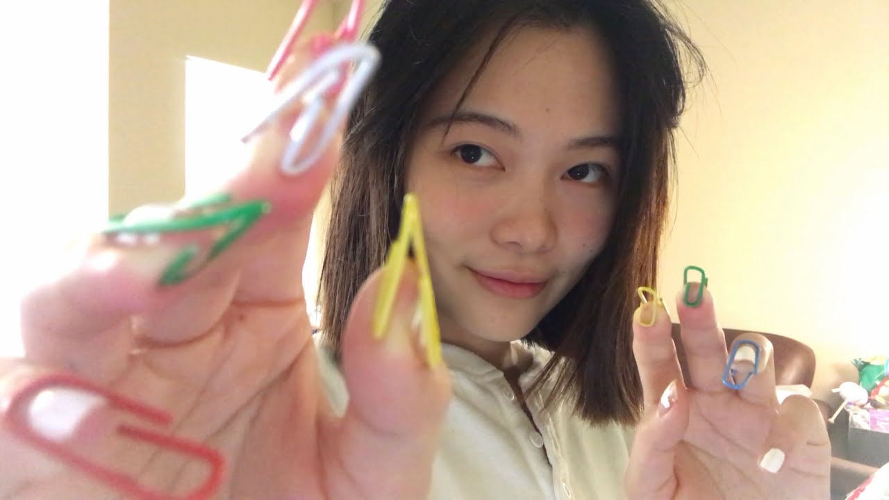 ASMR Tapping with Paper Clip Nails🖇