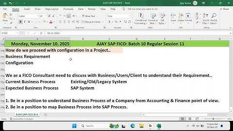 BATCH 10 SAP S4 HANA FICO Regular Session 11: Configuration prerequisites